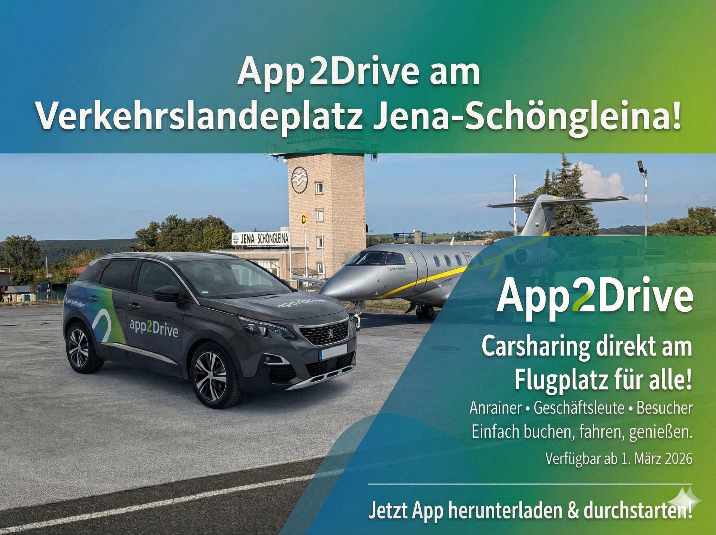 Mietwagen direkt am Flugplatz